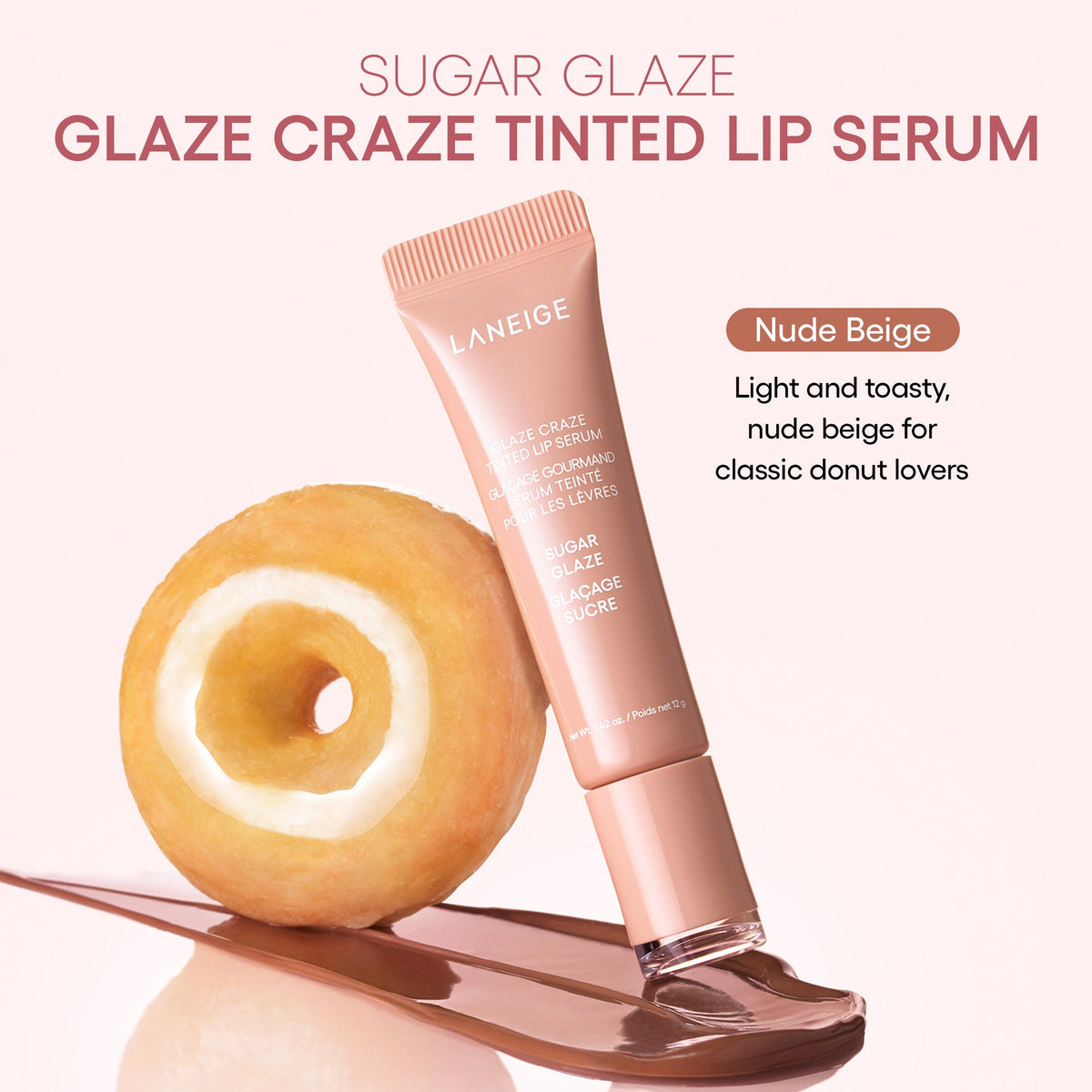 Glaze Craze Tinted Lip Serum SUGAR GLAZE;;color::SUGAR GLAZE (NUDE BEIGE)