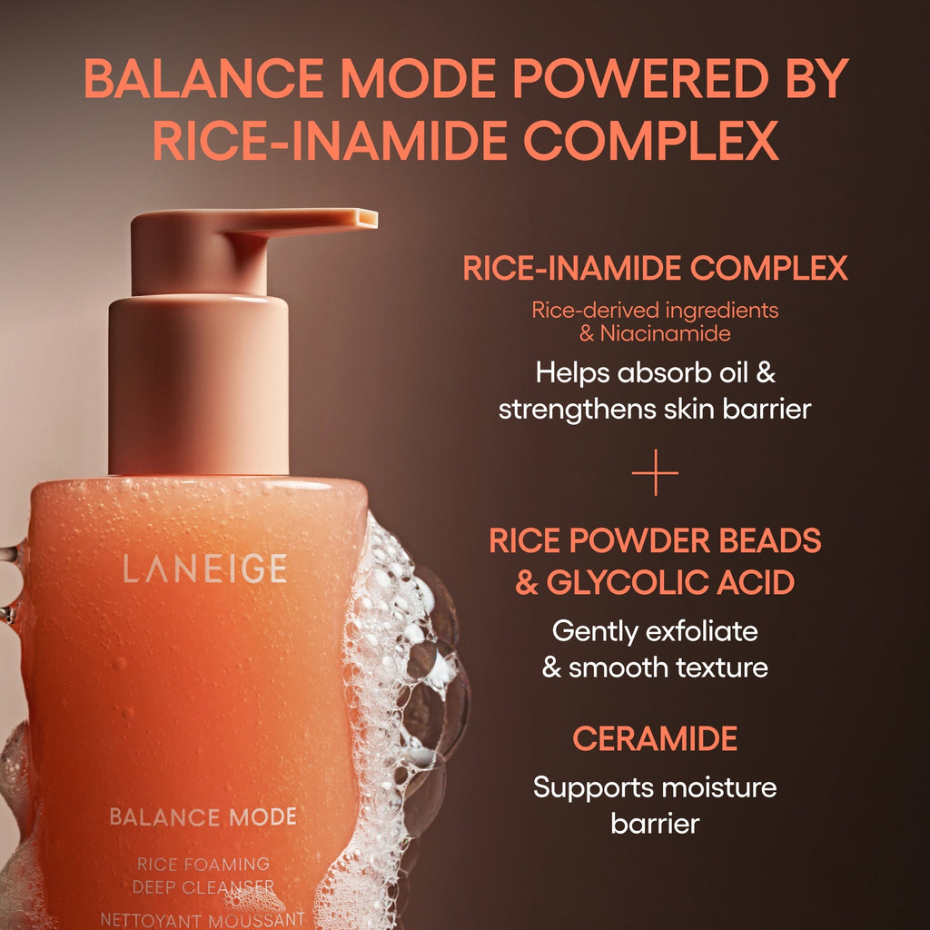 Balance Mode Rice Foaming Deep Cleanser A Skincare Choice for Changing Schedules