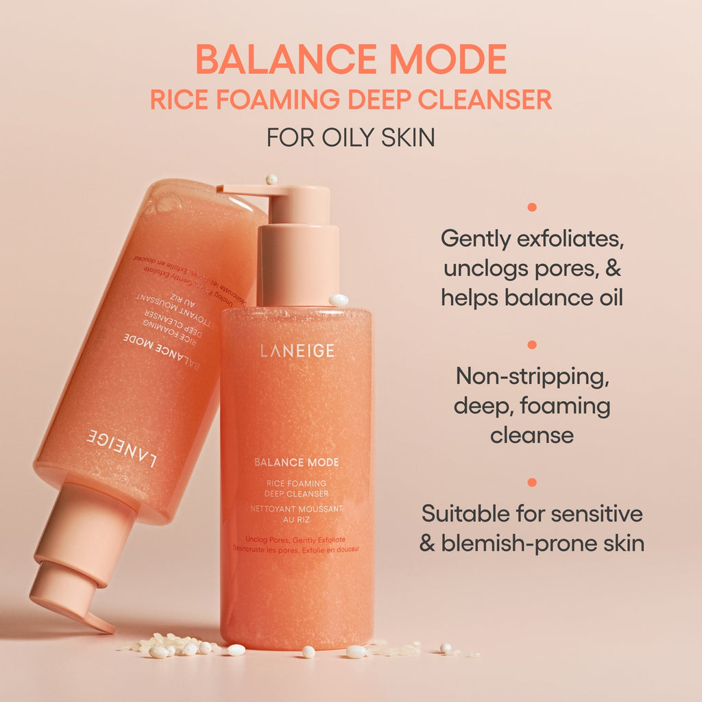 Balance Mode Rice Foaming Deep Cleanser A Skincare Choice for Changing Schedules