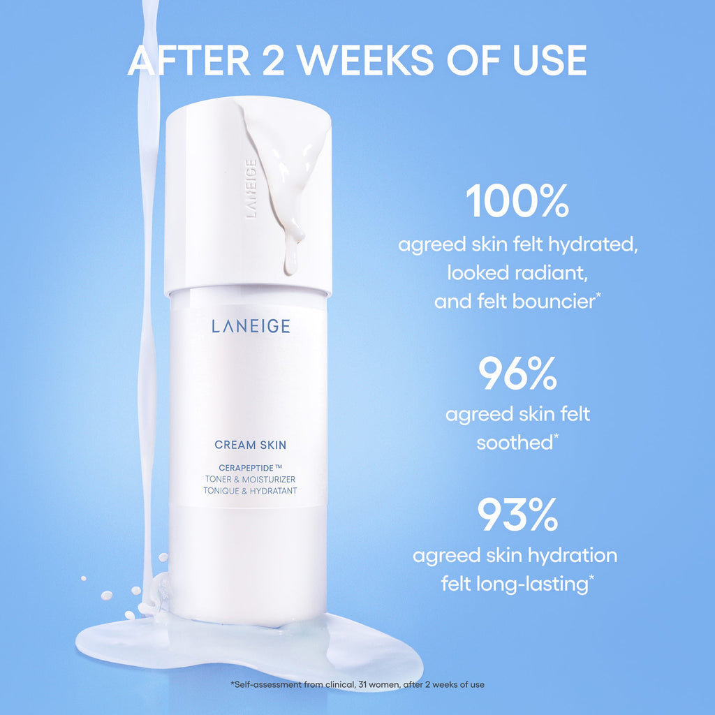 Cream Skin Milky Toner with Ceramides & Peptides for Nourishing Hydration Skincare for Your Outdoor Plans