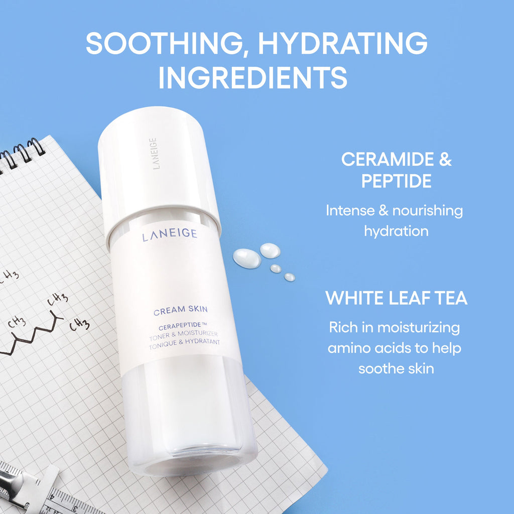Cream Skin Milky Toner with Ceramides & Peptides for Nourishing Hydration Skincare for Your Outdoor Plans