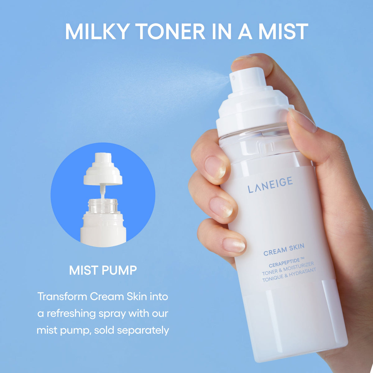 Cream Skin Milky Toner with Ceramides & Peptides for Nourishing Hydration Skincare for Your Outdoor Plans