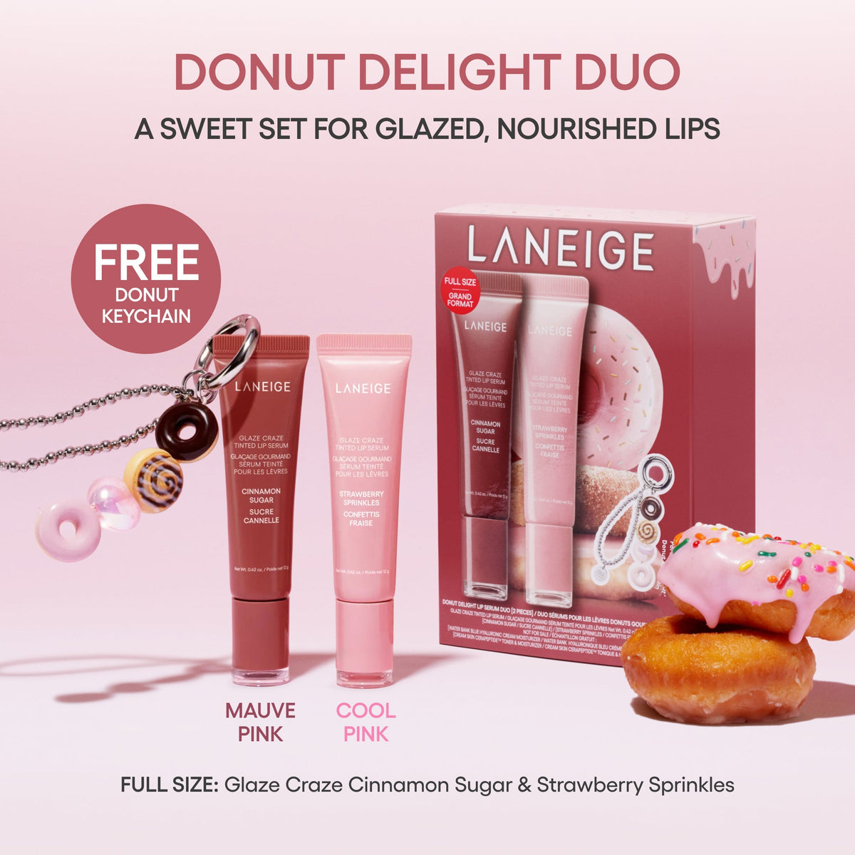 Donut Delight Lip Serum Duo Beauty Care Choices for Your Next Getaway