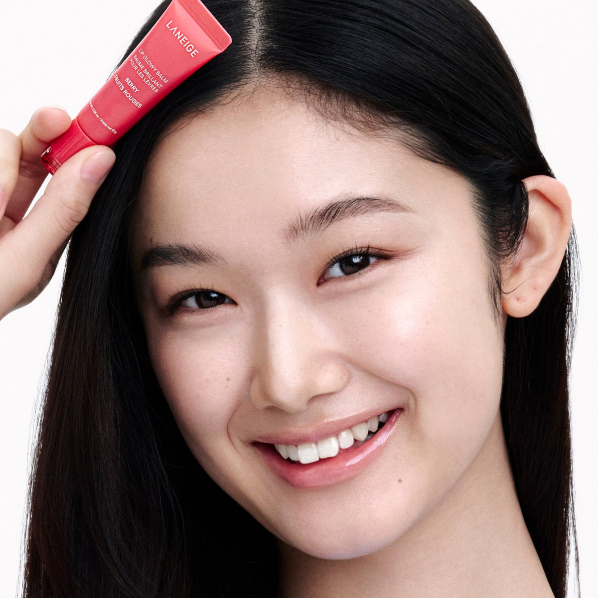 Lip Glowy Balm Berry (Pink tint) on Model
