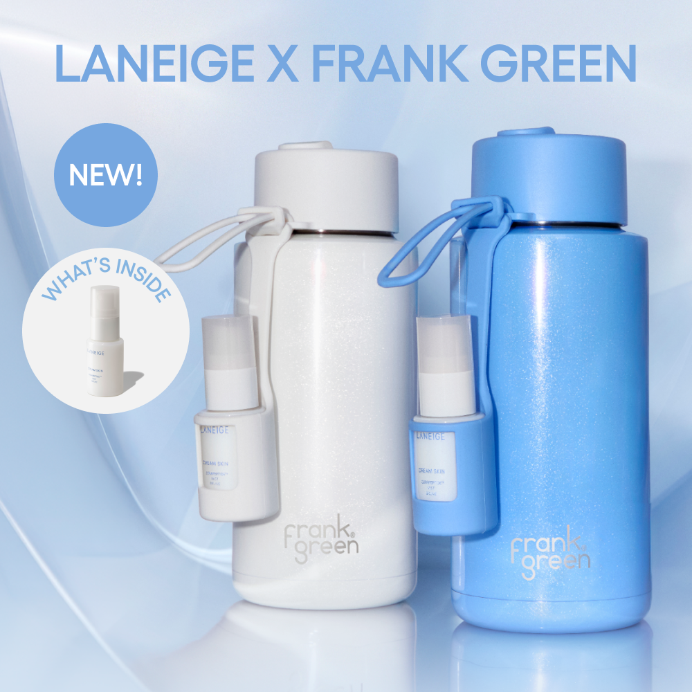 LANEIGE x frank green Water Bottle & Cream Skin Set Your Skincare Edit for Everyday Plans