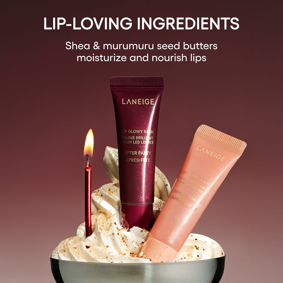 Sparkling Shimmer Lip Glowy Balm Duo Gift Set Skincare Choices for Your Morning