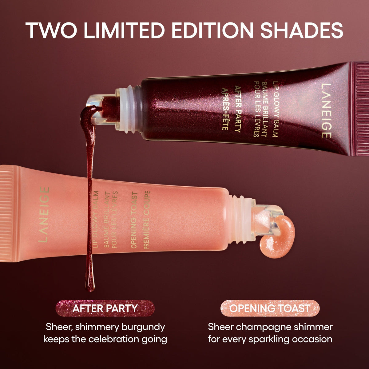 Sparkling Shimmer Lip Glowy Balm Duo Gift Set Skincare Choices for Your Morning