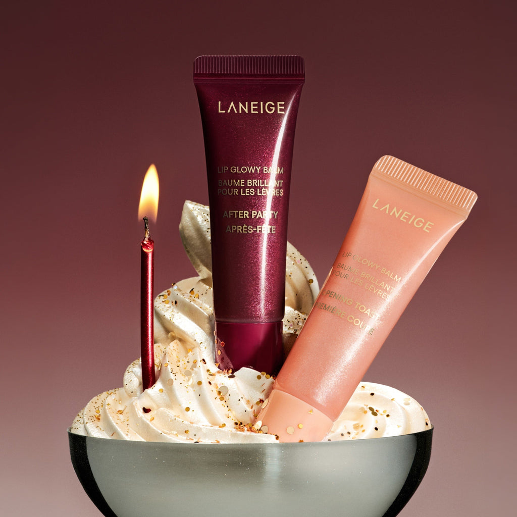 Sparkling Shimmer Lip Glowy Balm Duo Gift Set Skincare Choices for Your Morning